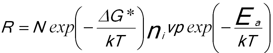 nucleation rate R