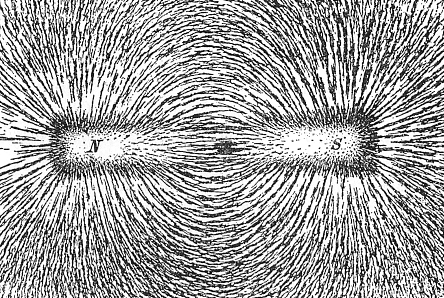 Magnetic field lines created by a permanent magnet