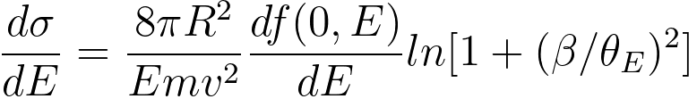 the number of atoms in the beam corresponding to, as a function of the core-loss inelastic cross-section