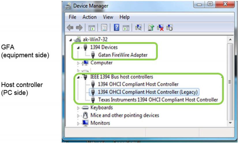 Two sets of devices as seen by Device Manager