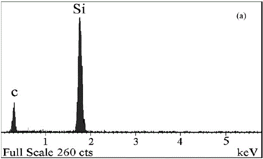 EDS spectrum taken from crystal SiC nanowires