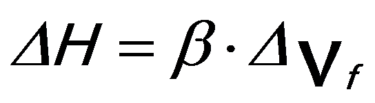relaxation of free volume has a relationship with calorimetric measurements
