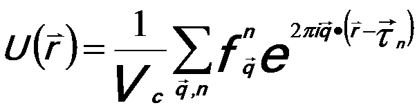 scattering potential of the crystal