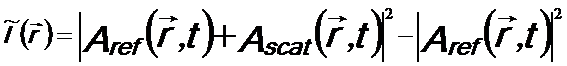 intensity of the diffraction pattern in a hologram