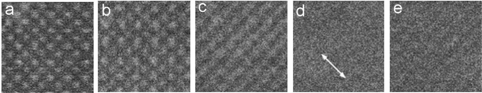 STEM-ADF image of SrTiO3 (100) as a function of crystal tilt