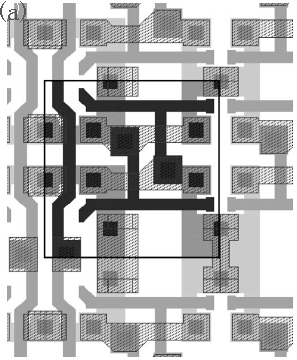 A six-transistor CMOS SRAM bit cell