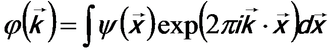 Electron Wavefunction in Image Plane in Real Space and Reciprocal Space