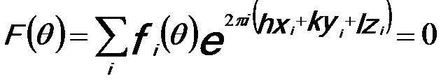 Conditions of forbidden and allowed reflections (h k l) of common crystal structures