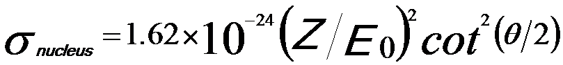 Rutherford scattering cross section, or electron-nucleus scattering