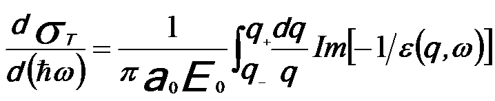 electron inelastic differential cross section