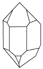 Regularly shaped quartz crystal