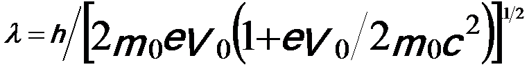 Electron Velocity/Wavelength/High Voltage