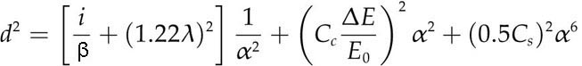 electron beam diameter