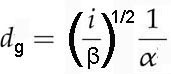 Gaussian electron beam diameter