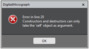 Error message along with parameterized constructor