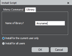 installation of library scripts on DM