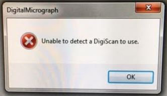 Error message example when starting DigitalMicrograph