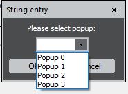 Input dialog for popup options