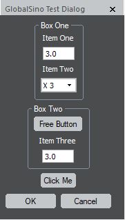 Script for graying out (disabling) the dialog and saving input settings as default after clicking