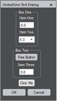 Script for graying out (disabling) the dialog and saving input settings as default after clicking