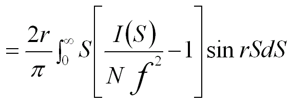radial distribution function