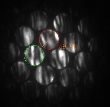Example of measuring convergence semi-angles with a {110} silicon crystalline TEM specimen