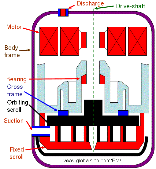 Schematic illustration of scroll pump