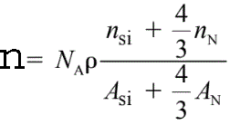 density (n) of valence electrons