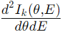 double differential cross-section