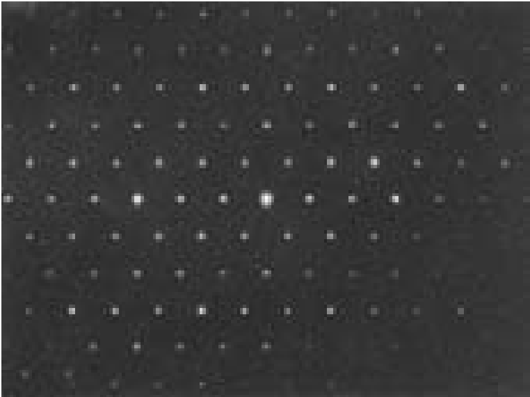 Overlapping [0001]Pd2Si/[111]Si diffraction pattern