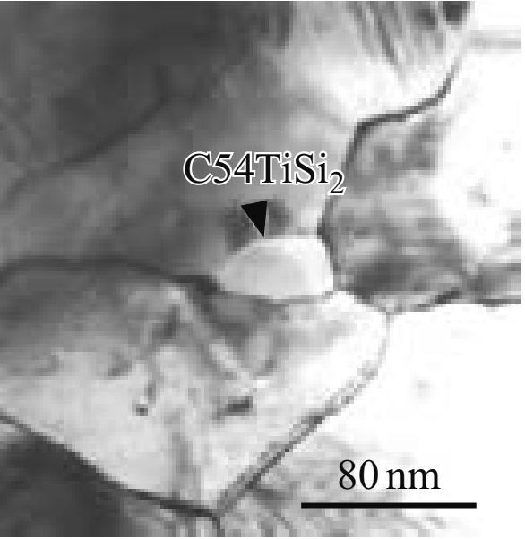 C54-TiSi2 nucleates at triple grain junctions of the C49 disilicide