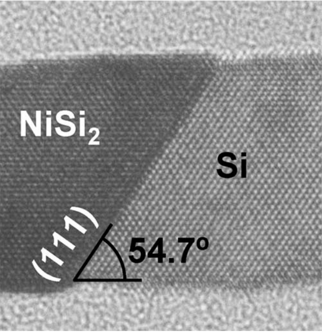 Self-organized (111) NiSi2 improves the short channel effect due to the trapezoidal shape channel formation