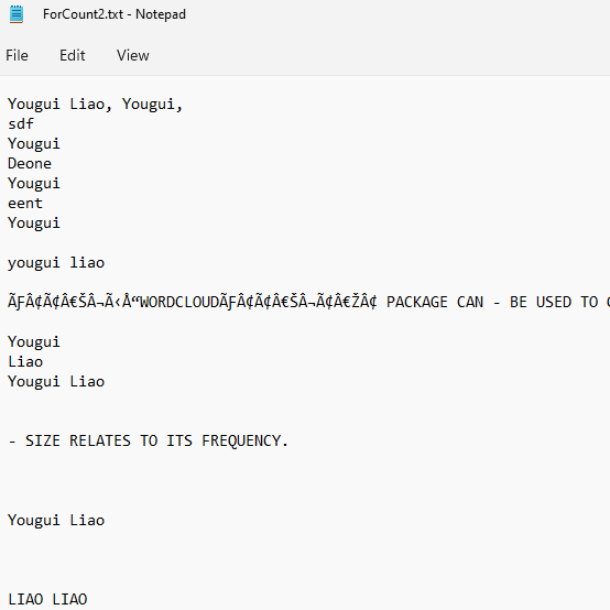 Count occurrence/nubmer of words in a text file