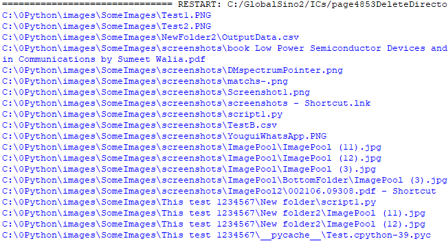 List all files and directories which has specific files or files with ...