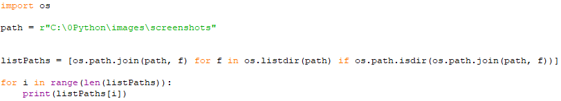 Get/list immediate subdirectories/subfolders/Drive; Get only the last ...