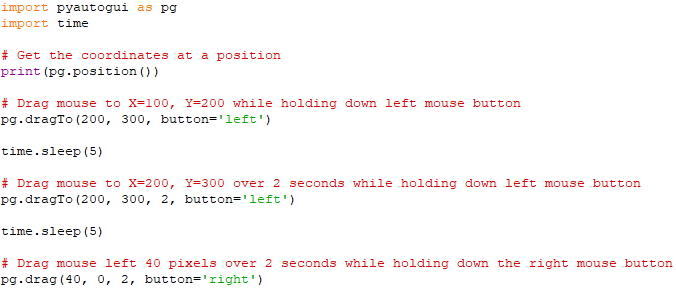 Move to some position and click mouse at some position