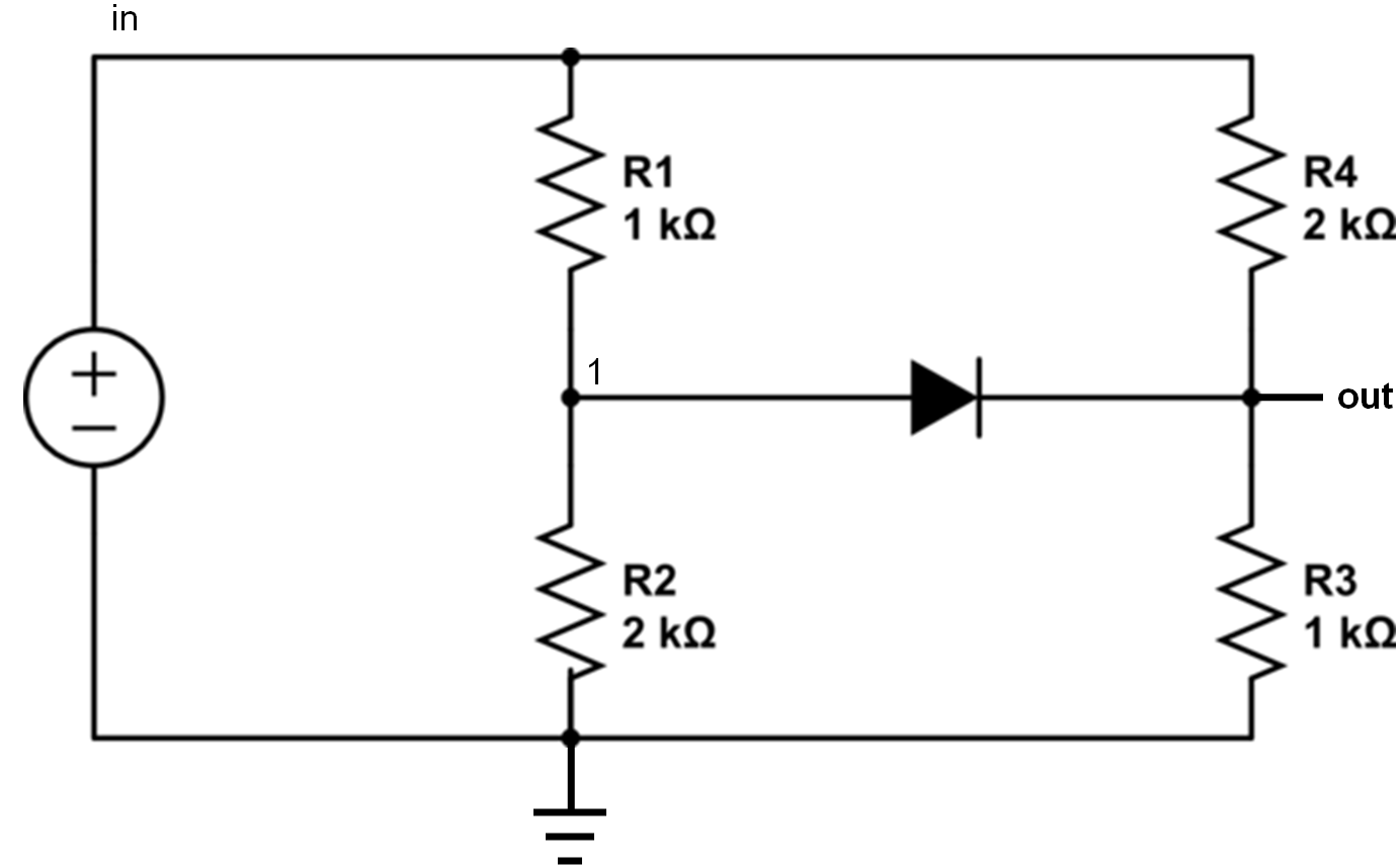 Electrical circuit with a diode