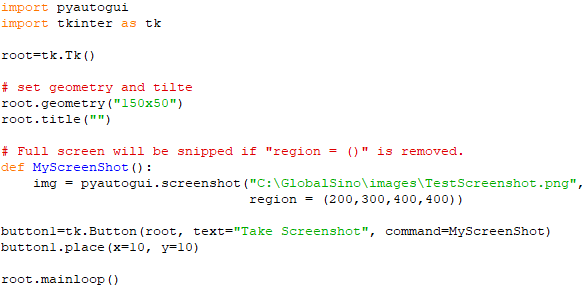 Snipping tool: take screen shots