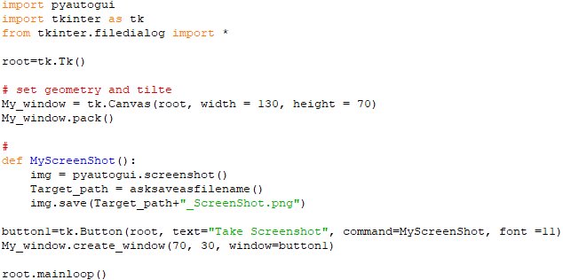 Snipping tool: take screen shots