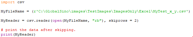 Skip Rows and Columns in CSV in Python