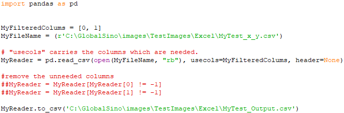 Skip Rows and Columns in CSV in Python