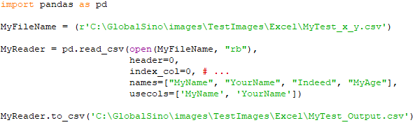 Skip Rows and Columns in CSV in Python
