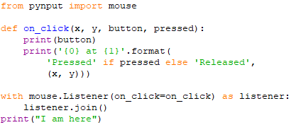Get mouse position/coordinates on click
