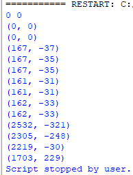 Get Coordinate Difference between Mouse Positions