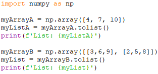 Convert between numpy array, string or List of String