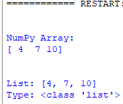 Convert between numpy array, string or List of String