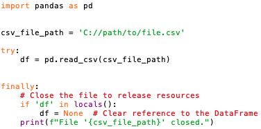 Close() and close file after reading