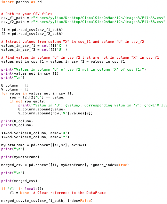 Check Whether or Not a Cell Value in a Column of a CSV File Matchs a ...