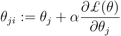 general update rule for θj