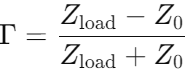 reflection coefficient (Γ) 